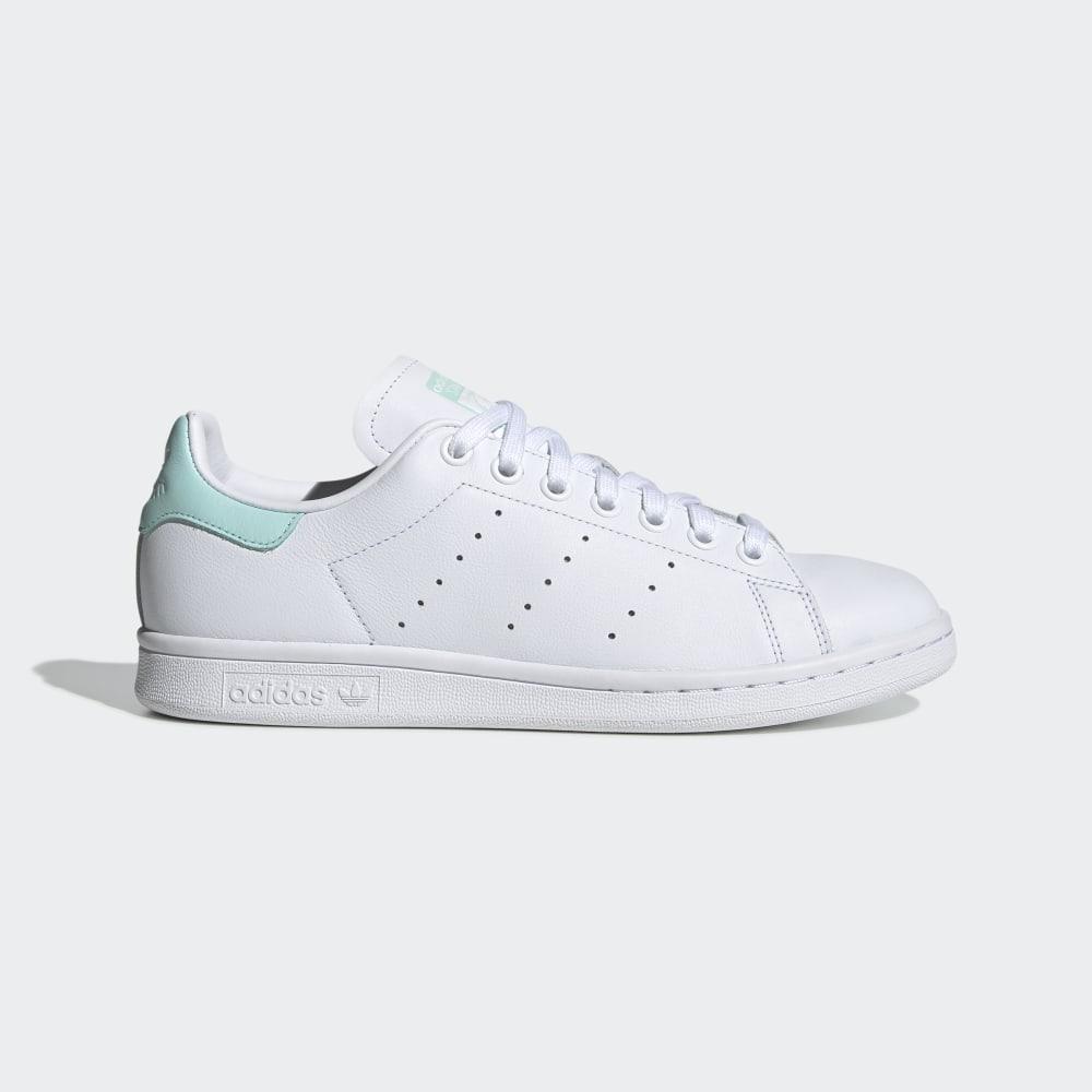 Adidas Women's Stan Smith Originals Shoes White/Mint Ireland EF9318